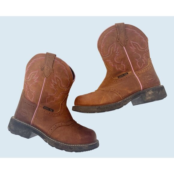 JUSTIN Women's Gypsy Wanette Western Cowboy Work Boot Size 9 - Picture 1 of 8